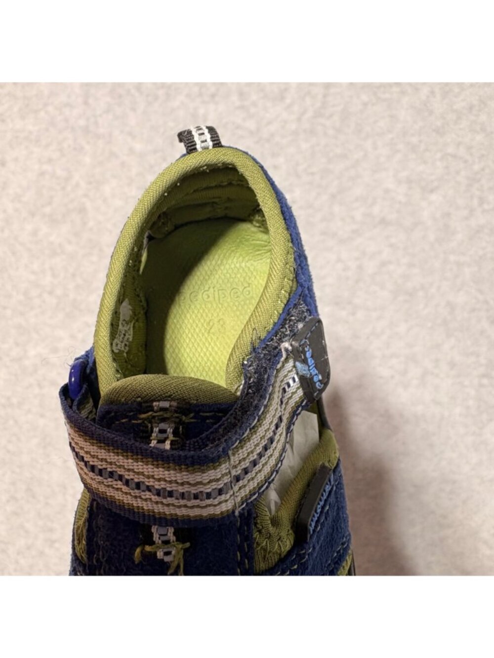 PEDIPED Boys Sandals Toddler Size 7 Sahara Sandals Blue Green - Picture 11 of 12